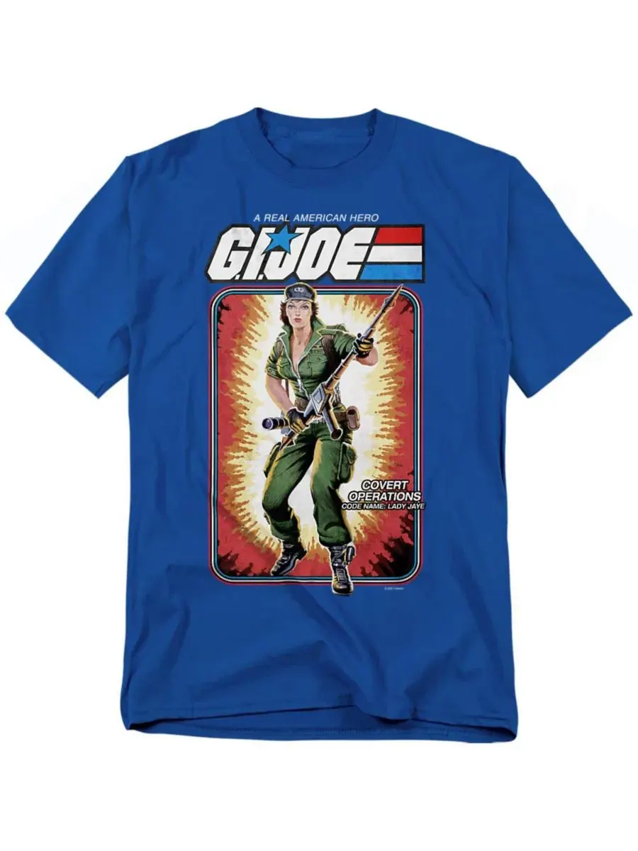 Футболка с принтом G.I. Joe Lady Jaye Card Logovision — изображение 1 из 3, королевский