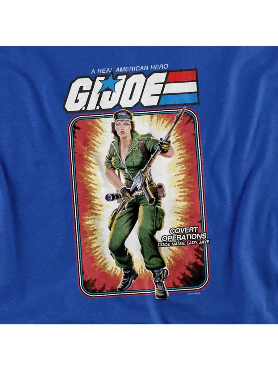 Футболка с принтом G.I. Joe Lady Jaye Card Logovision — изображение 2 из 3, королевский