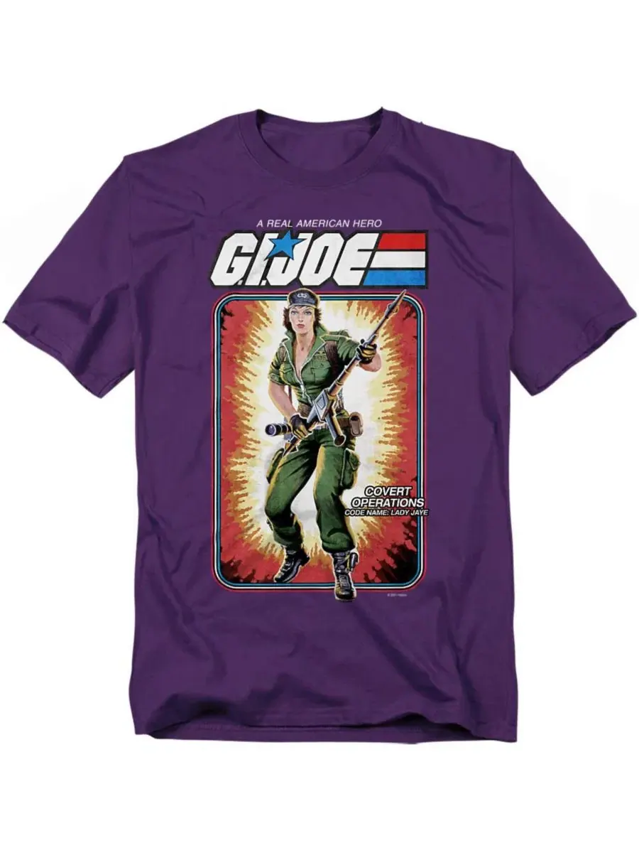 Футболка с принтом G.I. Joe Lady Jaye Card Logovision — изображение 1 из 3, фиолетовый