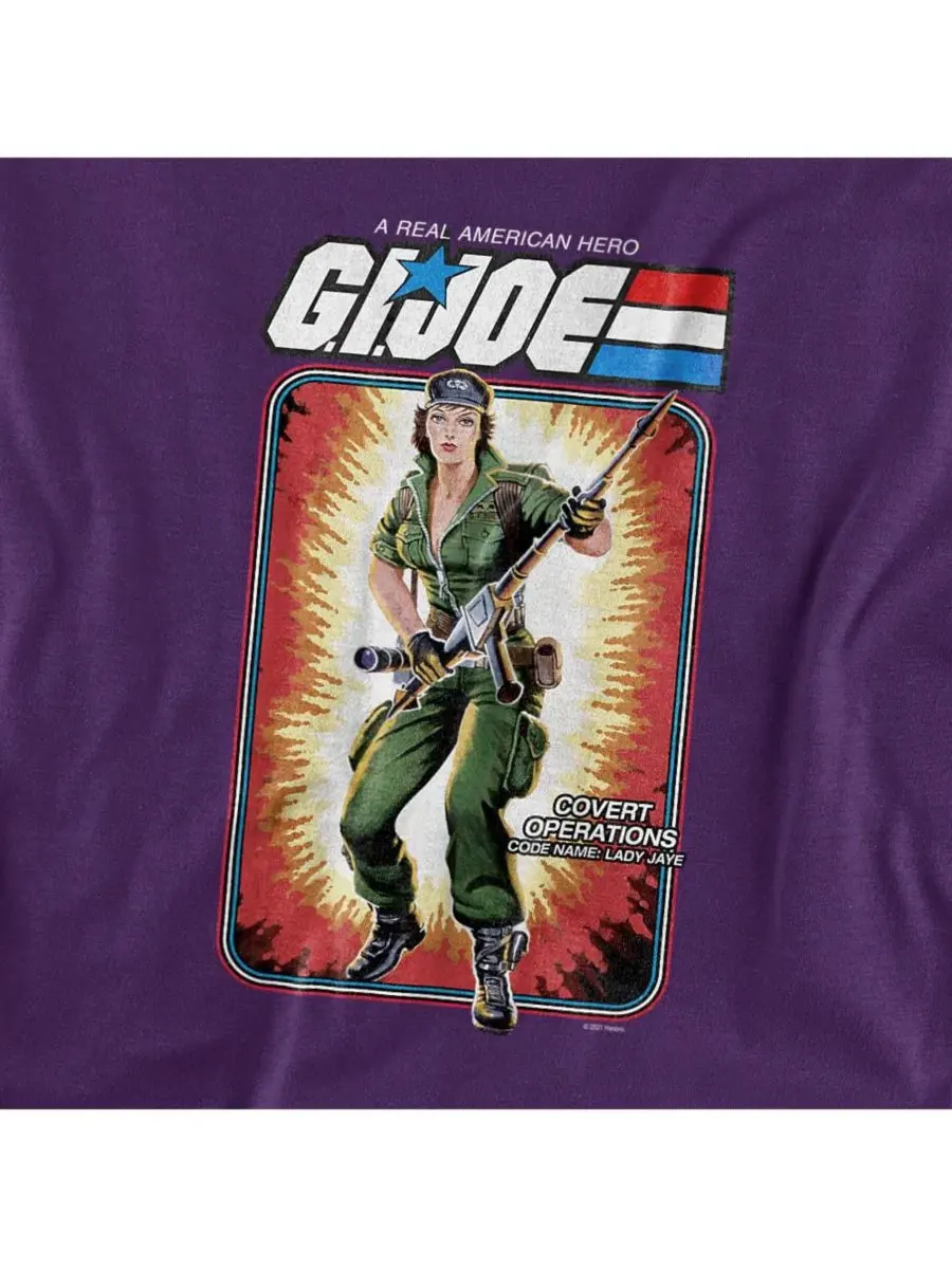 Футболка с принтом G.I. Joe Lady Jaye Card Logovision — изображение 2 из 3, фиолетовый