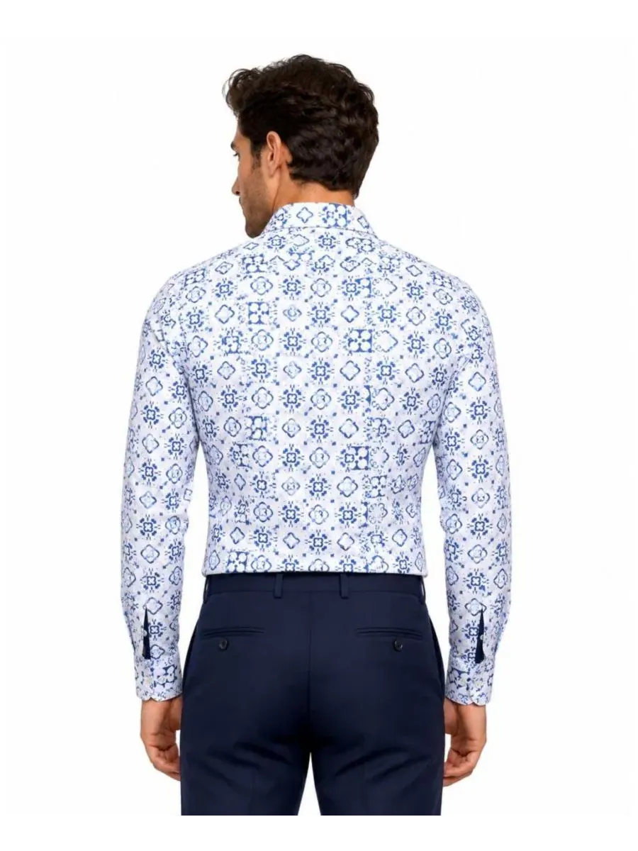 Рубашка с длинным рукавом, slim fit Elie Balleh — изображение 5 из 5, белый