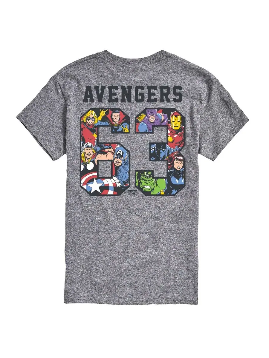 Мужская спортивная футболка с коротким рукавом и графическим принтом Marvel Avengers Airwaves — изображение 1 из 3