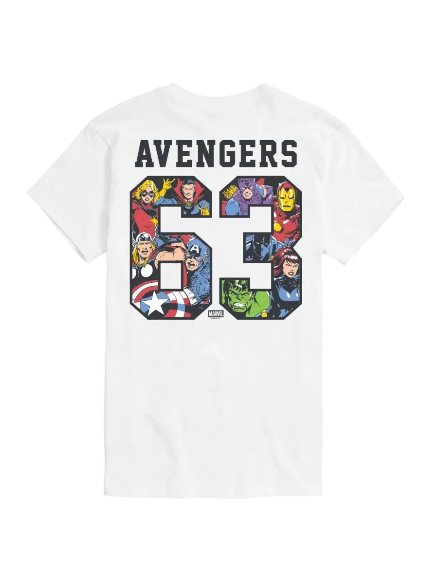 Мужская спортивная футболка с коротким рукавом и графическим принтом Marvel Avengers Airwaves — изображение 1 из 3, белый