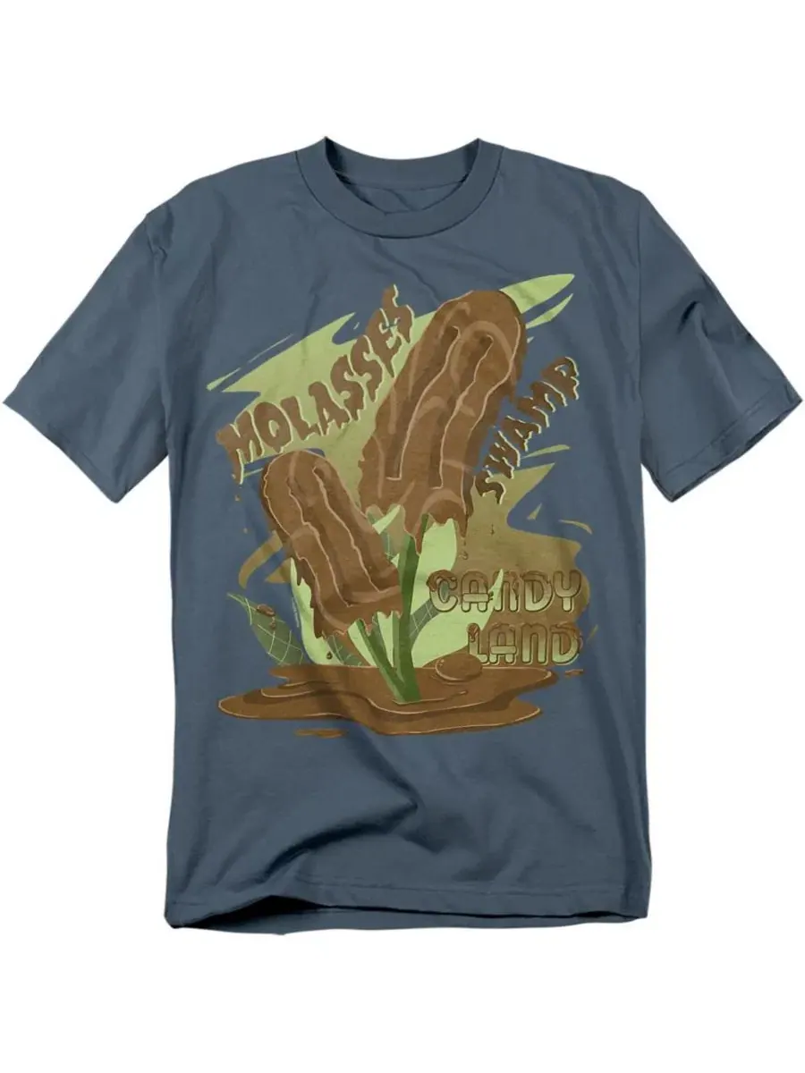 Футболка с принтом Candy Land Melting Molasses Popsicle Logovision — изображение 1 из 3, серый