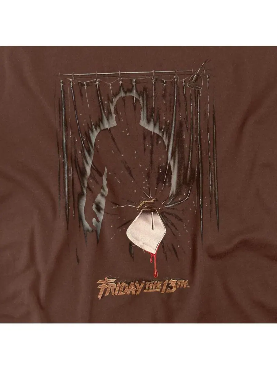 Футболка с длинным рукавом с принтом Friday The 13th — изображение 3 из 3, коричневый
