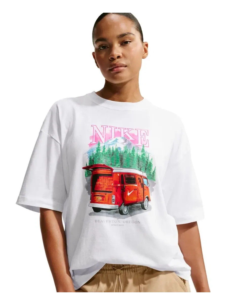 Футболка оверсайз Nike Sportswear Classic — изображение 1 из 6, белый