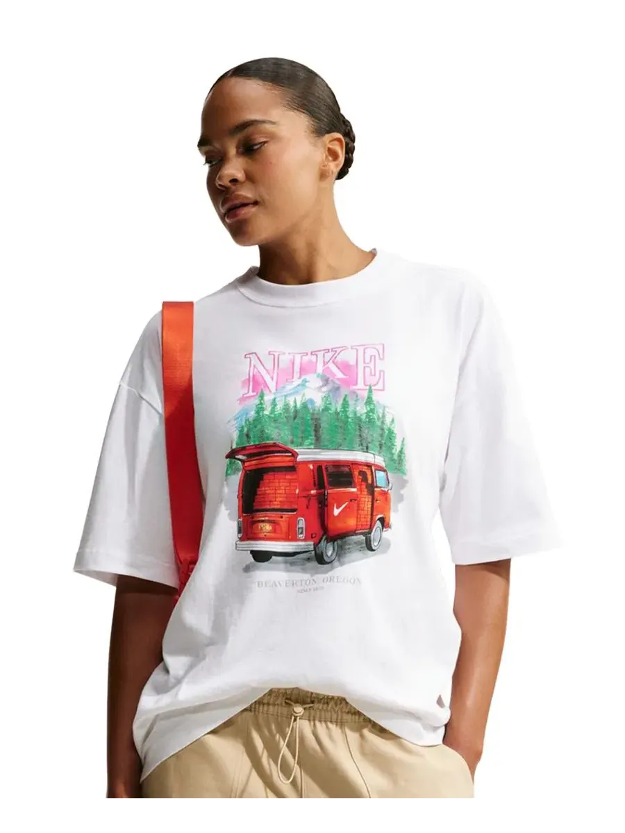Футболка оверсайз Nike Sportswear Classic — изображение 3 из 6, белый