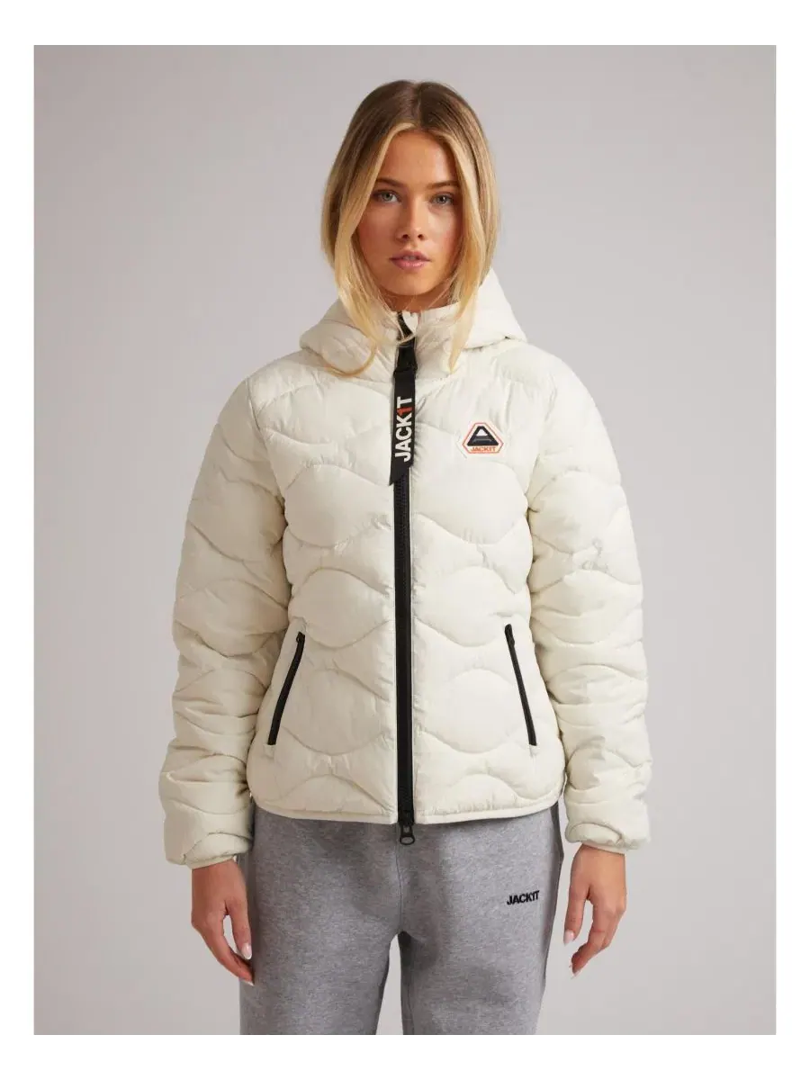 Женский утепленный худи-жакет с капюшоном, ORB1T JACK1T — белый