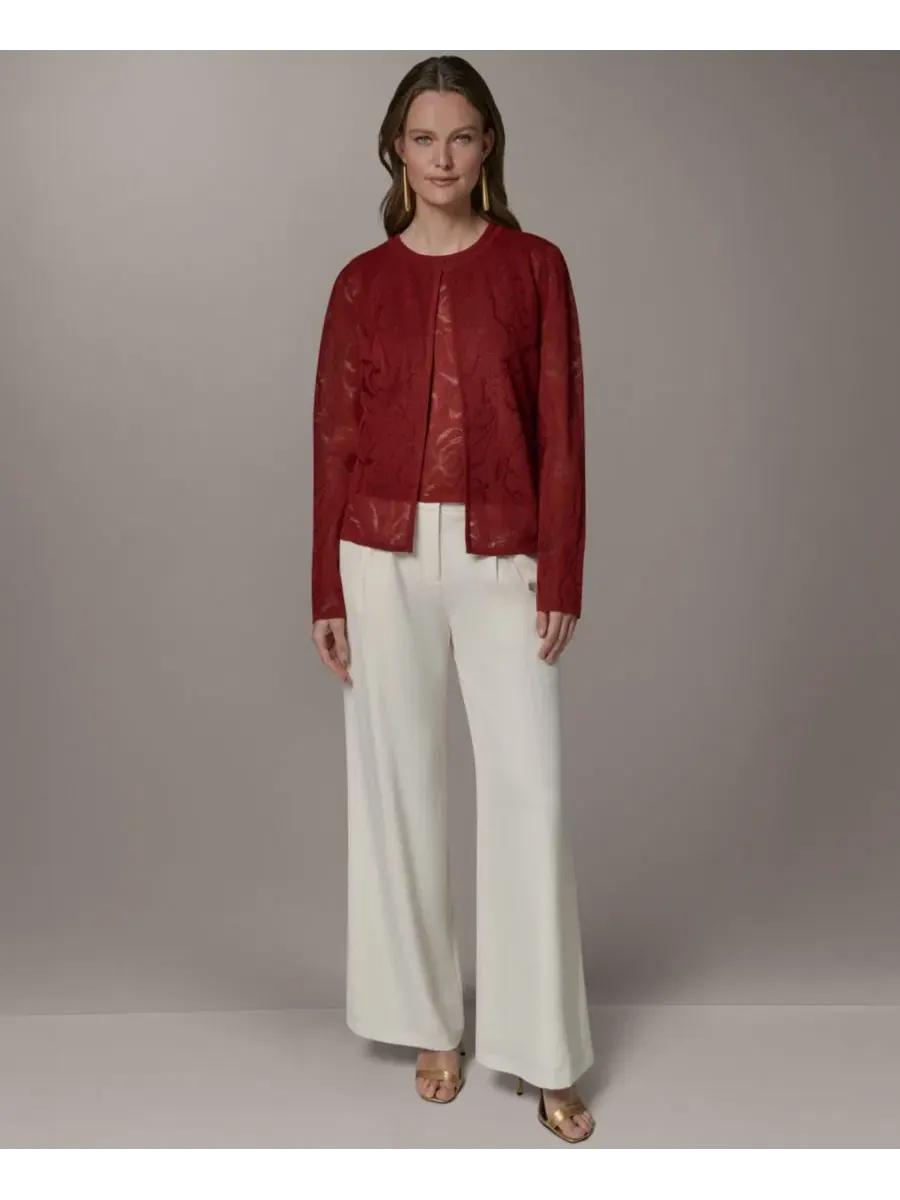 Кардиган женский с воротником-стойкой Donna Karan New York — изображение 1 из 11, коричневый