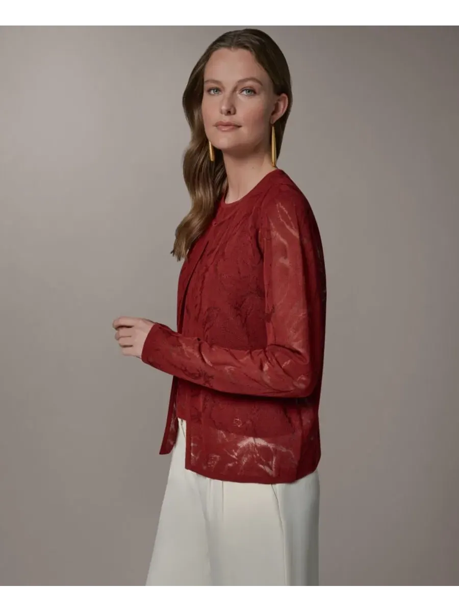 Кардиган женский с воротником-стойкой Donna Karan New York — изображение 3 из 11, коричневый