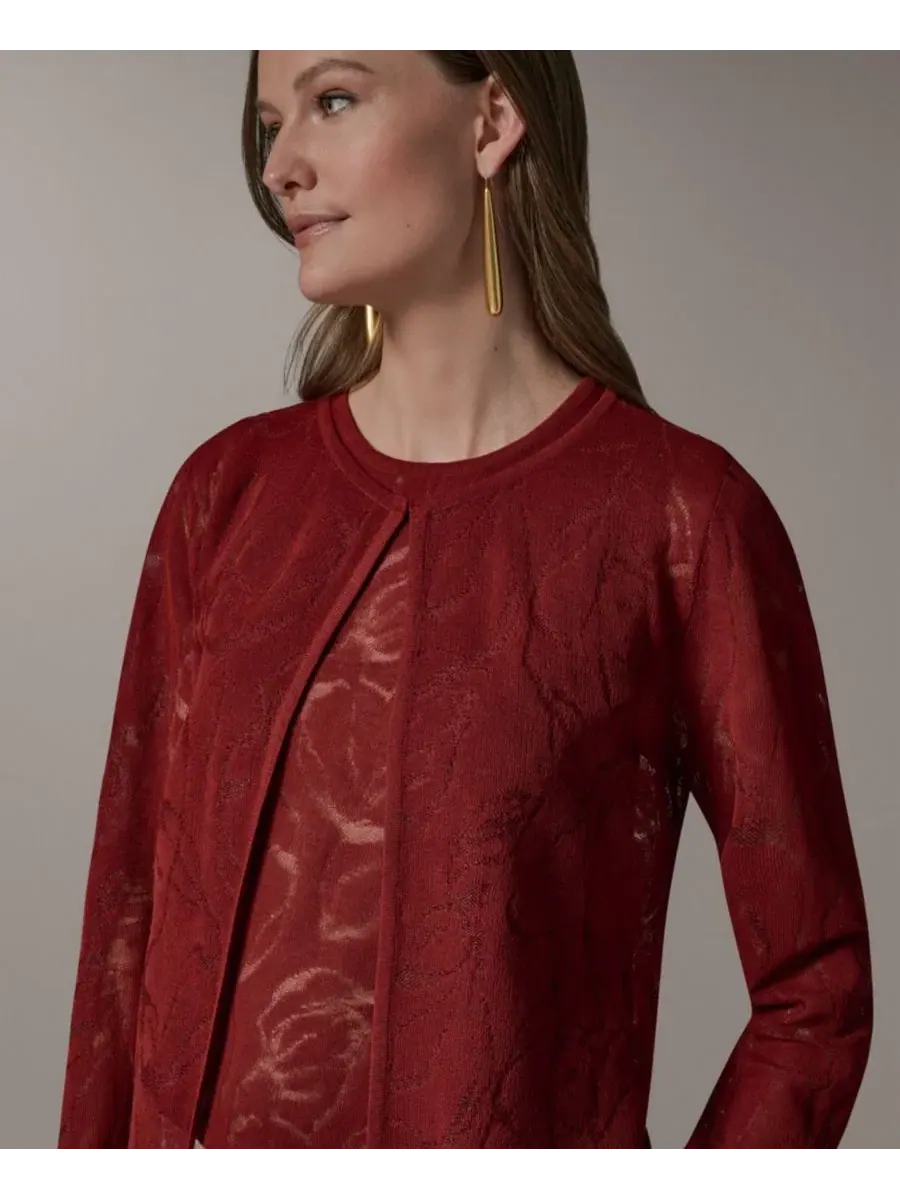 Кардиган женский с воротником-стойкой Donna Karan New York — изображение 4 из 11, коричневый