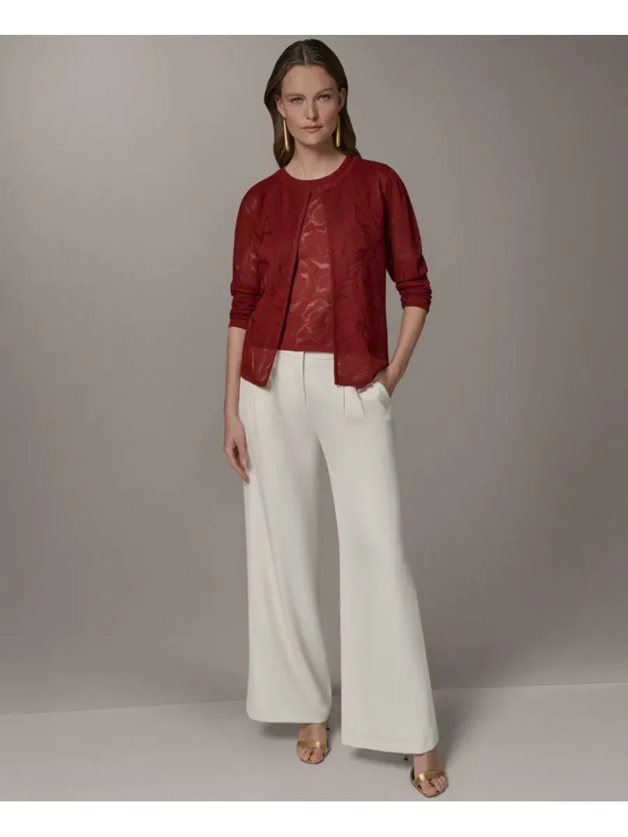 Кардиган женский с воротником-стойкой Donna Karan New York — изображение 6 из 11, коричневый
