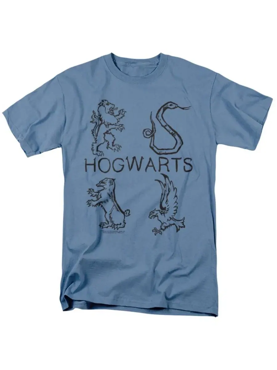 Футболка с принтом Literary Crests Harry Potter — изображение 1 из 3, синий