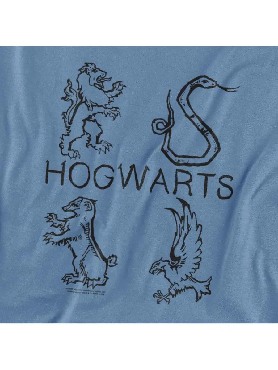 Футболка с принтом Literary Crests Harry Potter — изображение 3 из 3, синий
