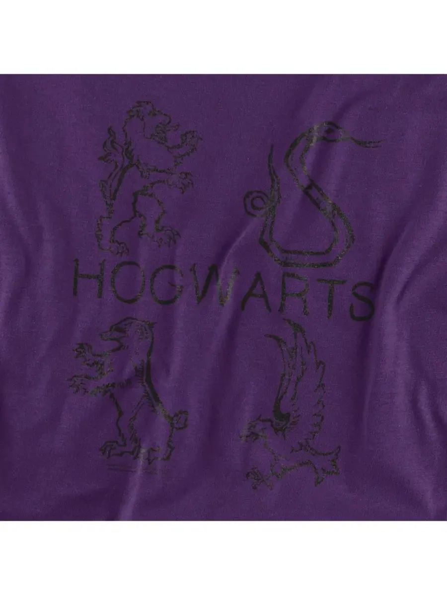 Футболка мужская с принтом Literary Crests Harry Potter — изображение 2 из 3, фиолетовый