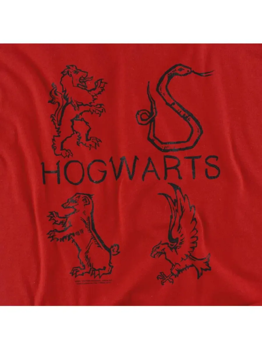 Футболка с принтом Literary Crests Harry Potter — изображение 3 из 3, красный