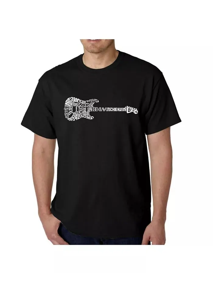 Футболка мужская Word Art - Rock Guitar Body Word Art LA Pop Art — изображение 1 из 3, черный