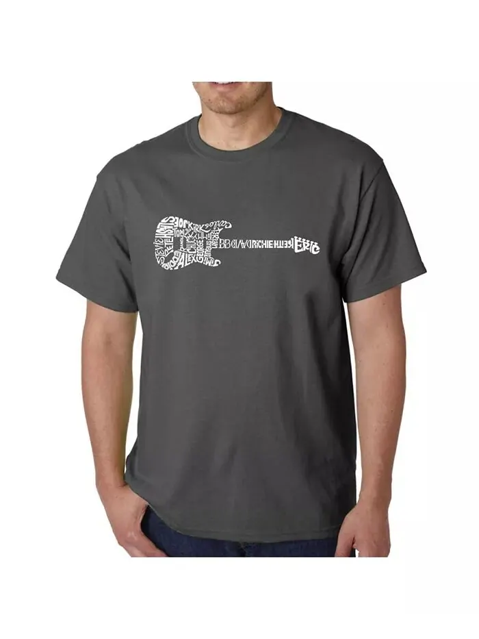 Футболка мужская Word Art - Rock Guitar Body Word Art LA Pop Art — изображение 1 из 2, серый
