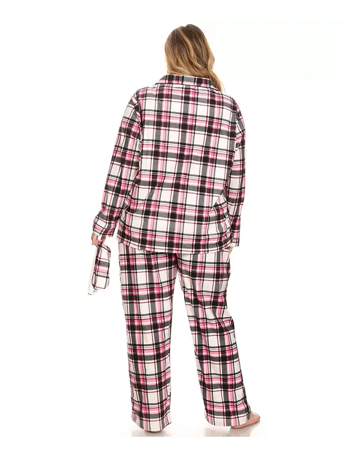 Пижамный комплект из 3 предметов Plus Size White Mark — изображение 4 из 5, розовый