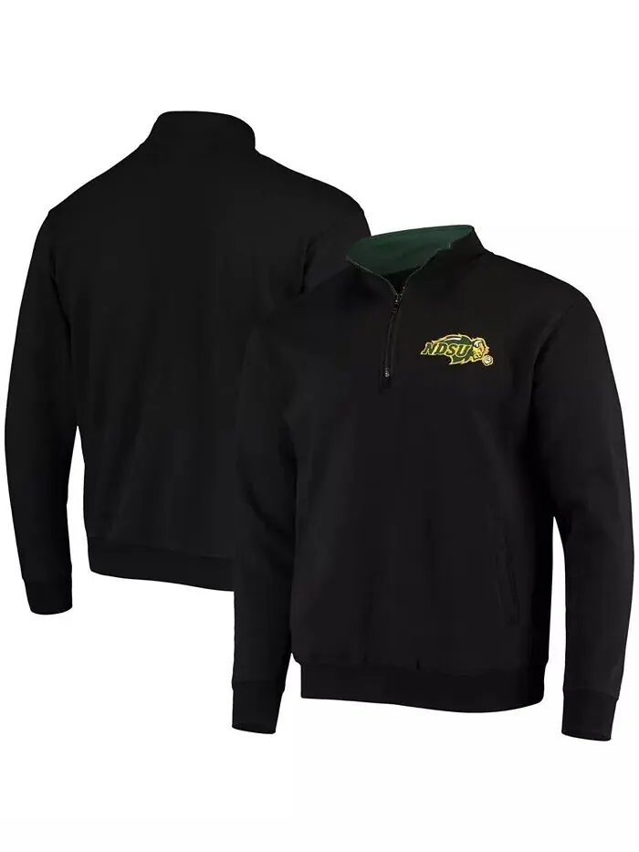 Мужская толстовка NDSU Bison Tortugas Logo с застежкой-молнией на четверть длины Colosseum — изображение 1 из 3, черный
