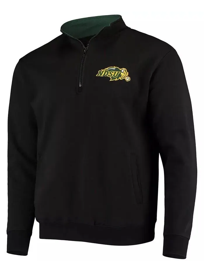 Мужская толстовка NDSU Bison Tortugas Logo с застежкой-молнией на четверть длины Colosseum — изображение 2 из 3, черный