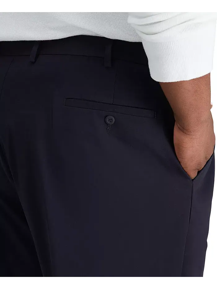 Мужские классические брюки с плоской передней частью Big & Tall Iron Free Premium Khaki Haggar — 5