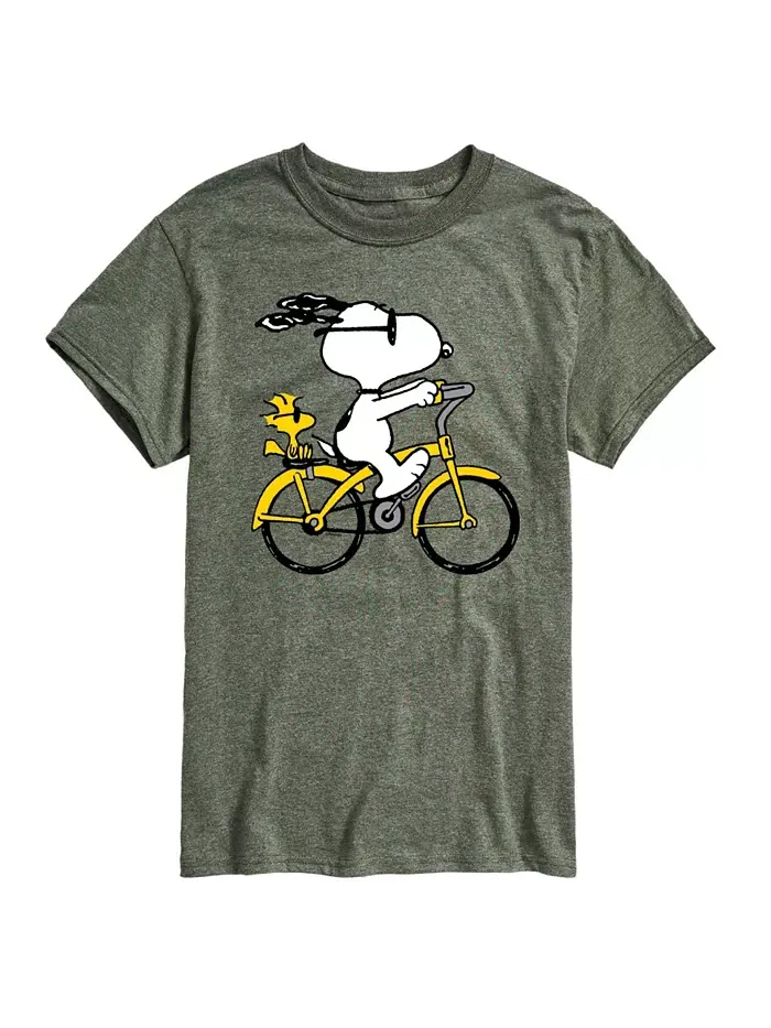 Футболка мужская с коротким рукавом Hybrid Apparel Peanuts Bike AIRWAVES — изображение 1 из 5, зеленый