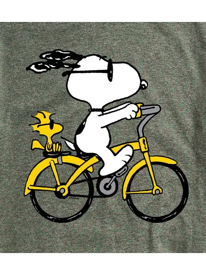 Футболка мужская с коротким рукавом Hybrid Apparel Peanuts Bike AIRWAVES — изображение 3 из 5, зеленый
