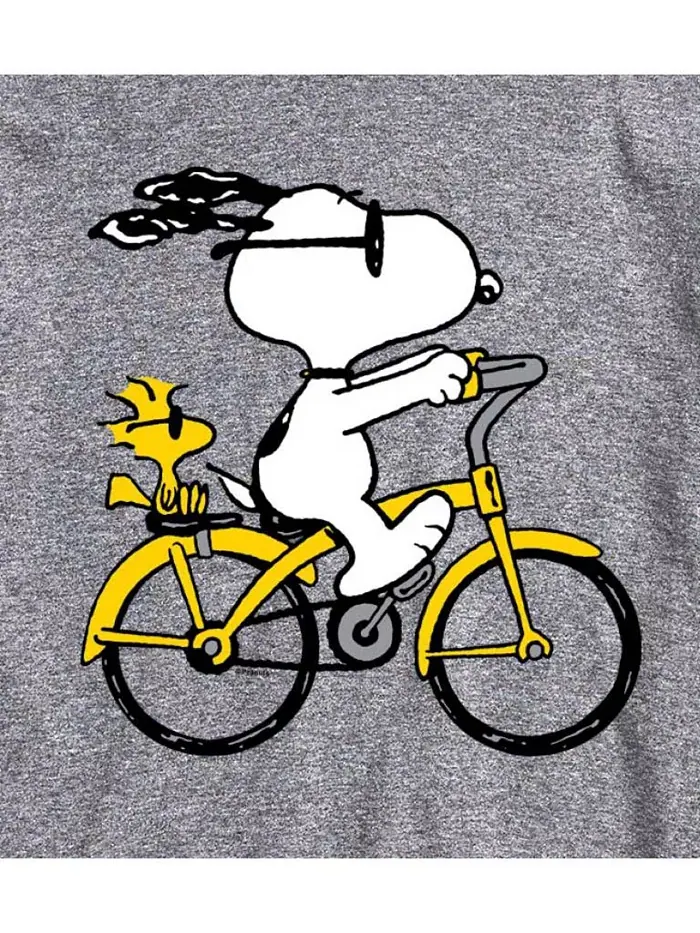 Футболка мужская с коротким рукавом Hybrid Apparel Peanuts Bike AIRWAVES — изображение 2 из 6