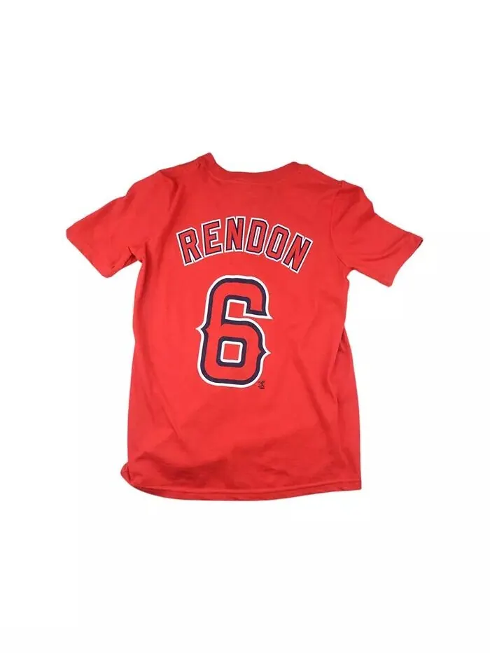 Футболка с именем и номером игрока Los Angeles Angels Big Boys and Girls — Энтони Рендон Nike — изображение 1 из 2, красный