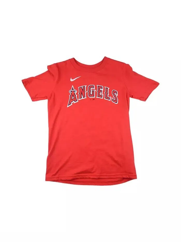 Футболка с именем и номером игрока Los Angeles Angels Big Boys and Girls — Энтони Рендон Nike — изображение 2 из 2, красный