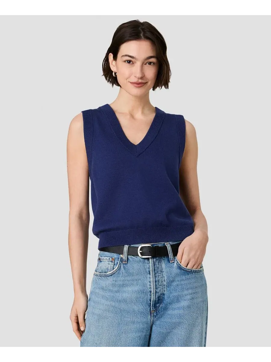 Женский жилет без рукавов Willa V-Neck French Connection — изображение 1 из 6, синий