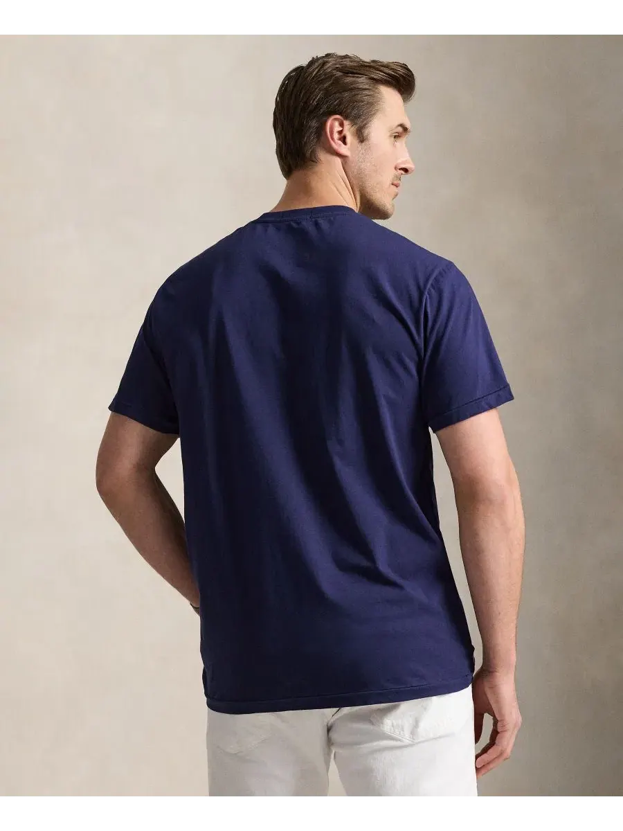 Футболка классического кроя с длинным рукавом Polo Ralph Lauren — изображение 4 из 6, темно-синий