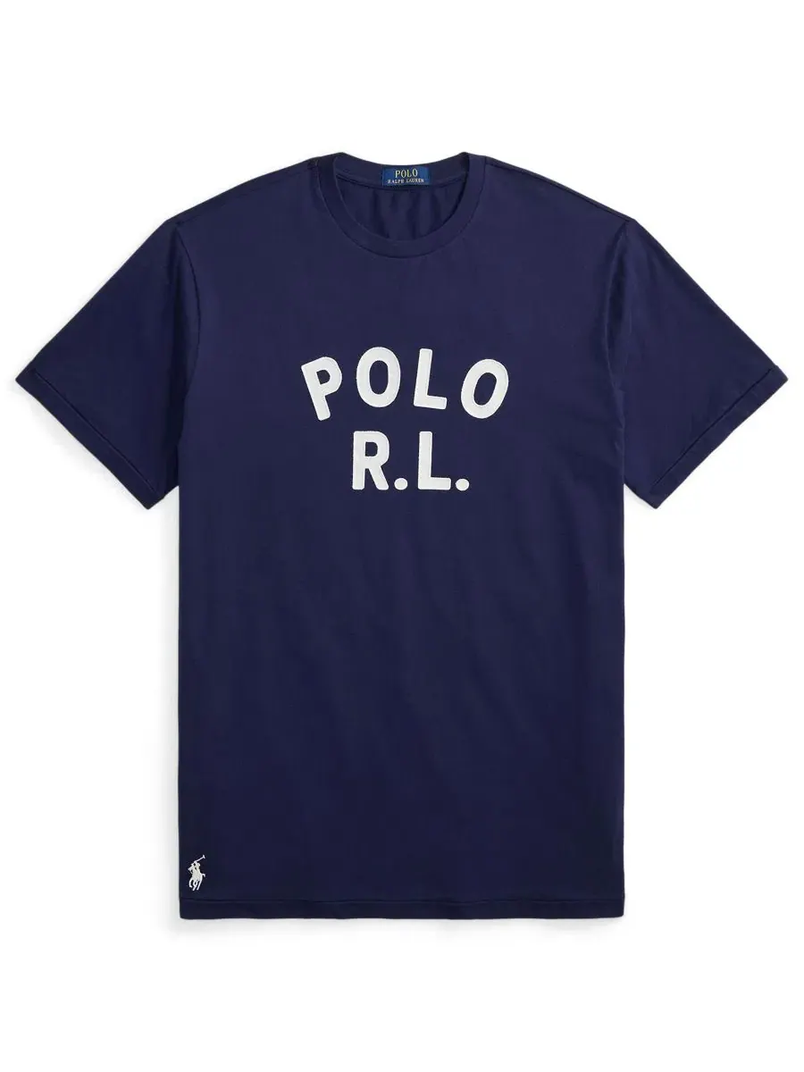 Футболка классического кроя с длинным рукавом Polo Ralph Lauren — изображение 5 из 6, темно-синий