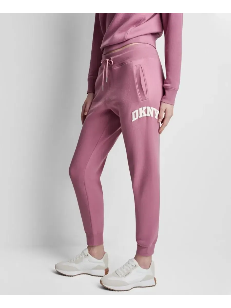 Спортивные брюки с логотипом Varsity DKNY Sport — изображение 3 из 6, розовый