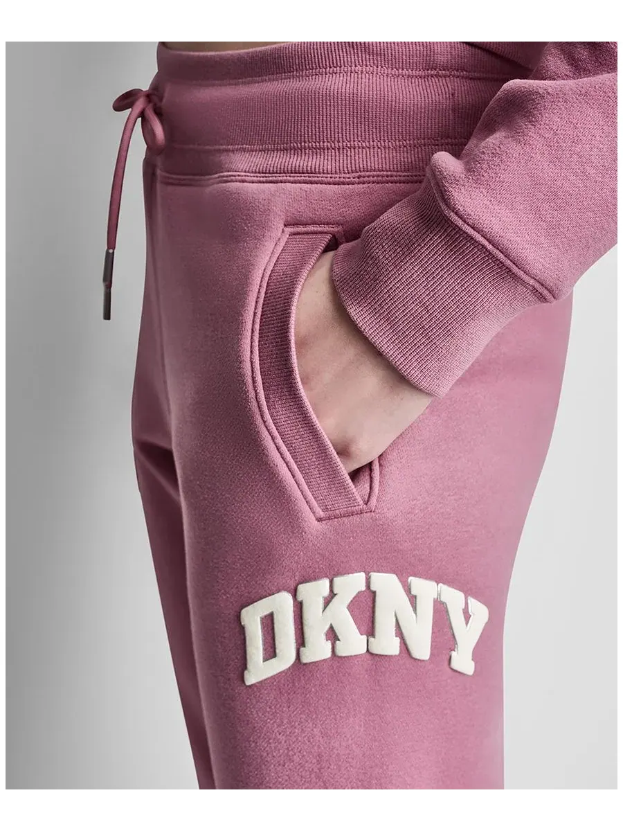 Спортивные брюки с логотипом Varsity DKNY Sport — изображение 4 из 6, розовый