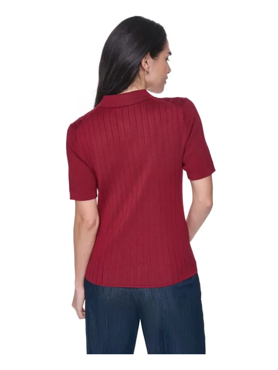 Пуловер-поло с коротким рукавом Tommy Hilfiger — изображение 8 из 8, красный