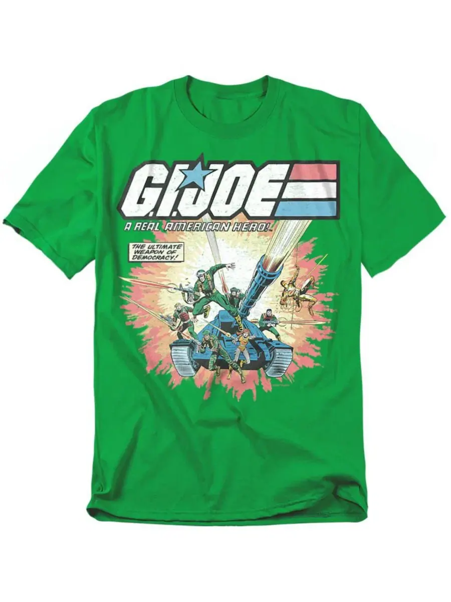 Футболка с принтом G.I. Joe Real American Hero Hasbro+ — изображение 1 из 3, зеленый