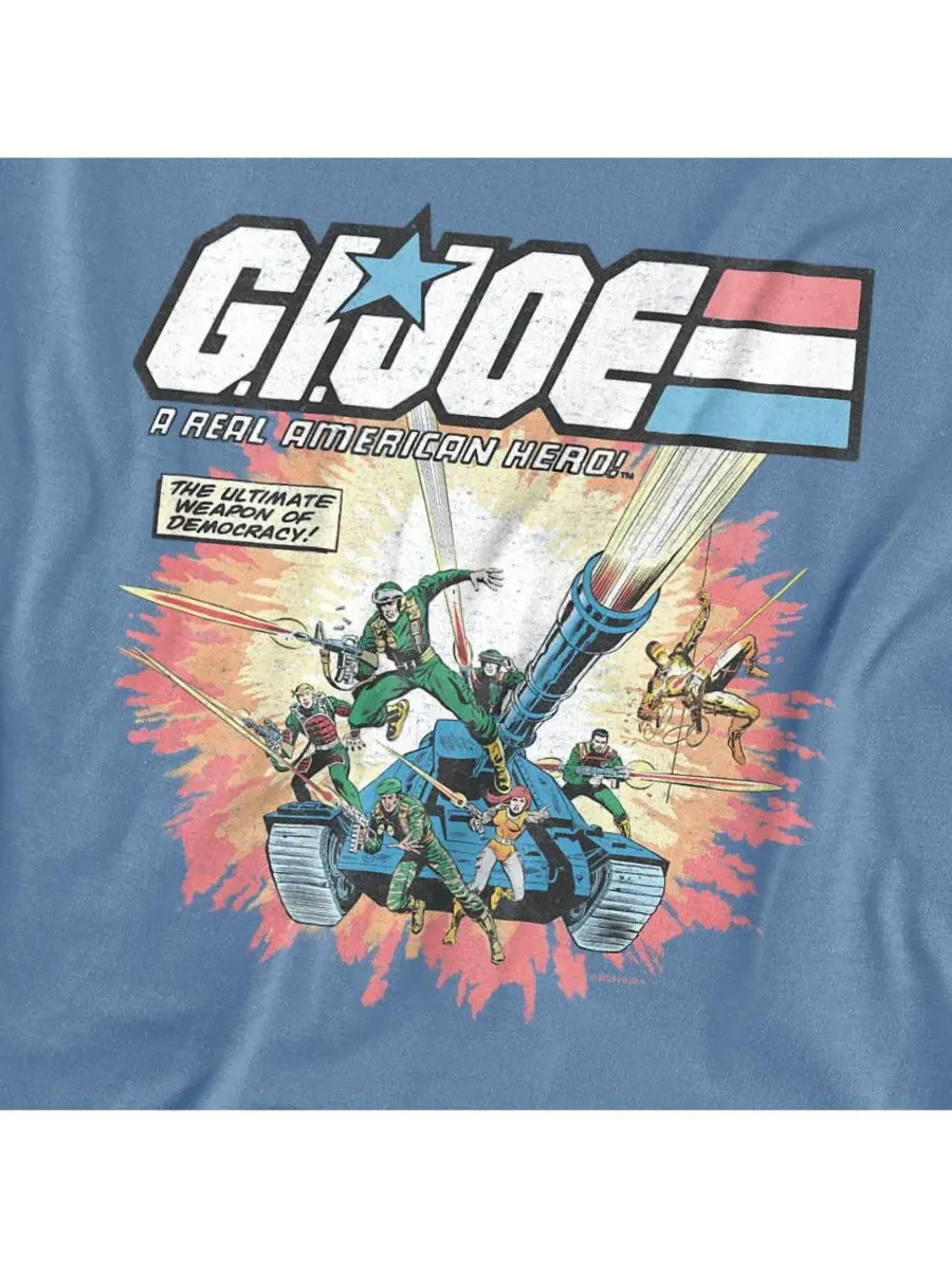 Футболка хлопковая с принтом G.I. Joe Real American Hero Hasbro+ — изображение 3 из 3, синий