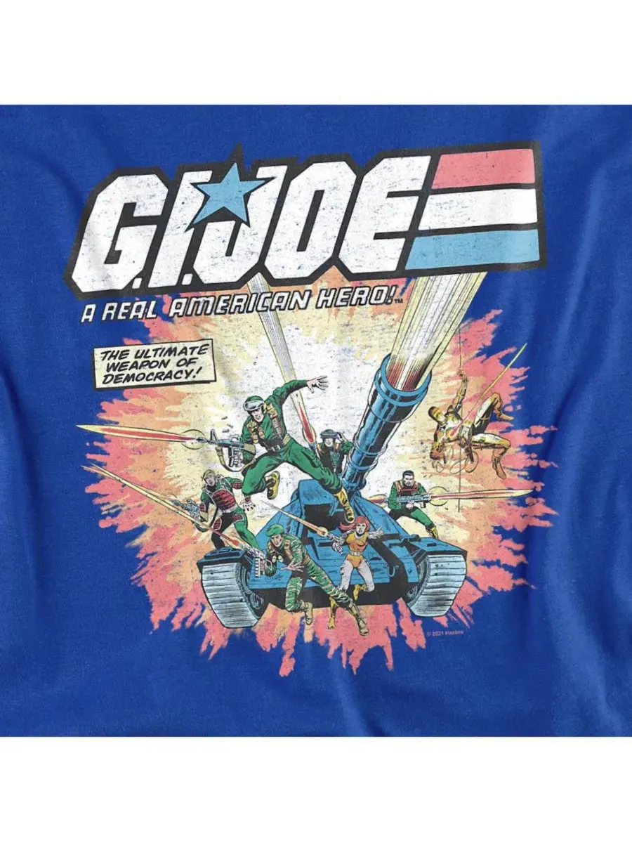 Футболка с принтом G.I. Joe Real American Hero Hasbro+ — изображение 2 из 3, королевский