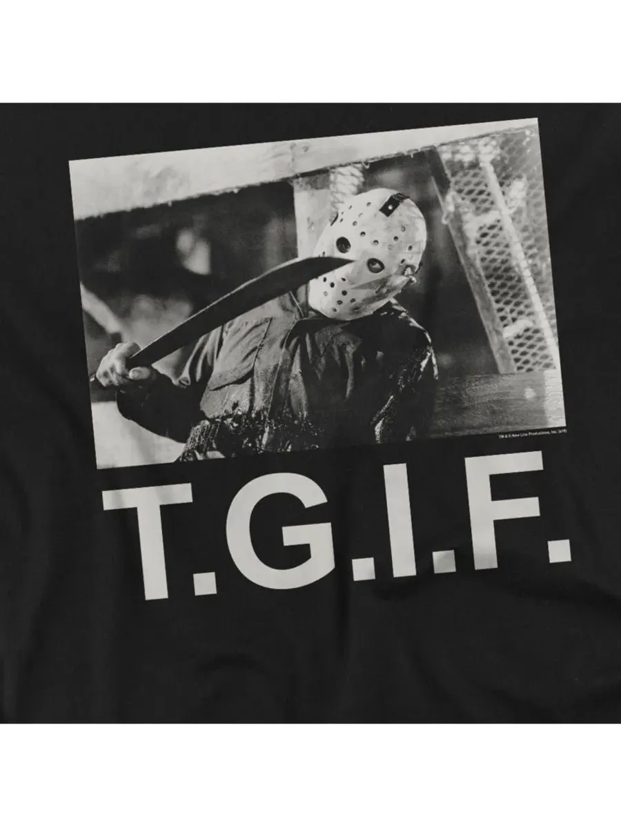 Футболка с принтом TGIF Friday The 13th — изображение 3 из 3, черный
