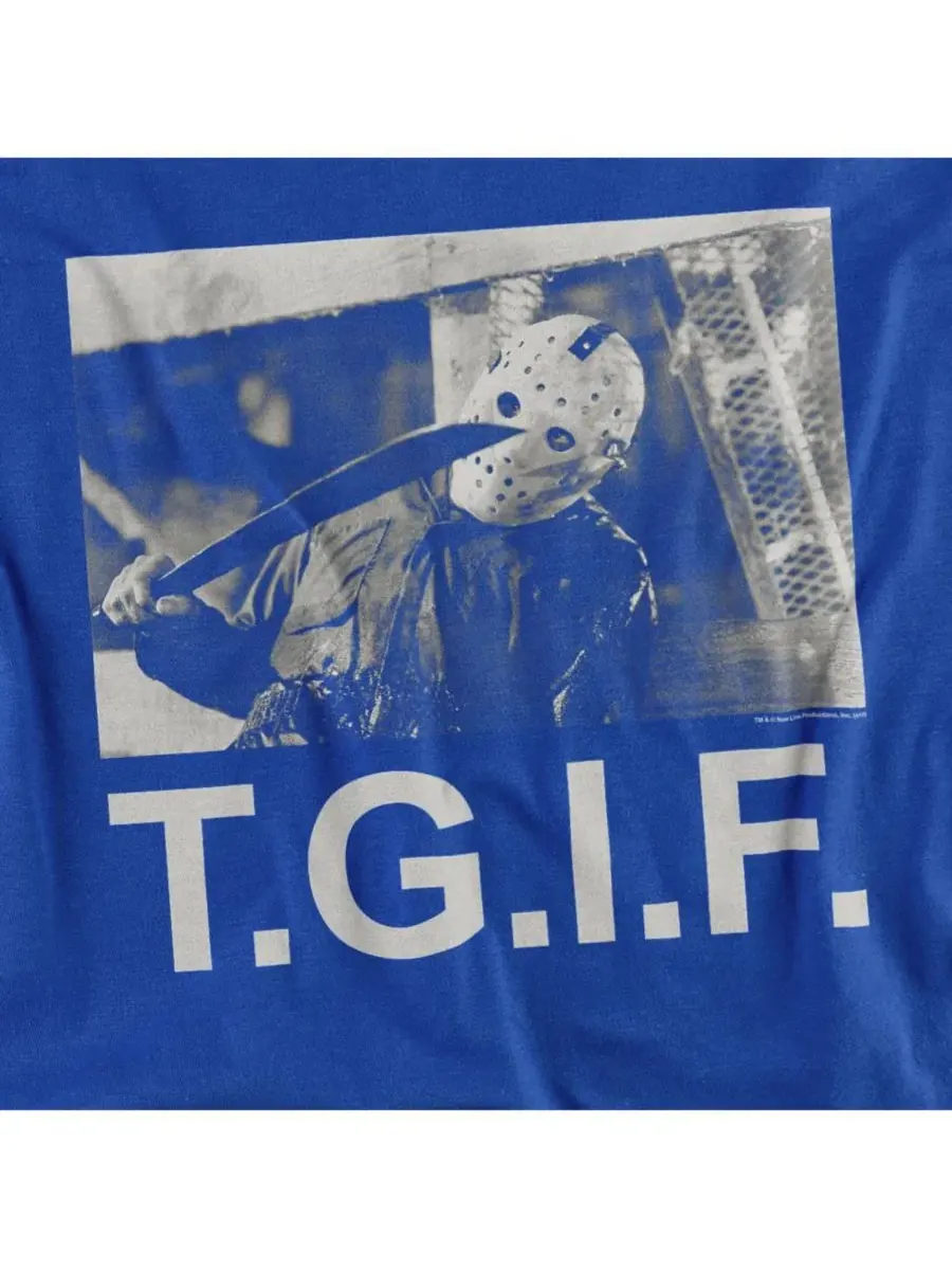 Футболка с принтом Tgif Friday The 13th — изображение 3 из 3, королевский