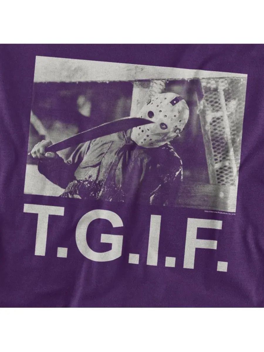 Футболка с принтом Tgif Friday The 13th — изображение 3 из 3, фиолетовый
