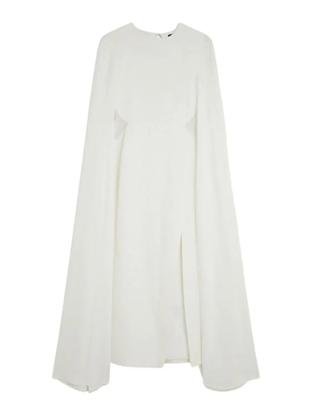 Платье миди с мысом из сетки Cape Mesh Midi Karen Millen — изображение 5 из 5, белый