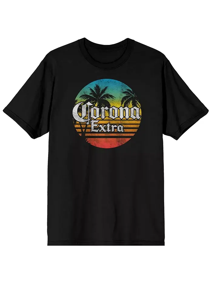 Футболка с градиентным логотипом Big & Tall, черная - 4XL Corona — изображение 1 из 4, черный