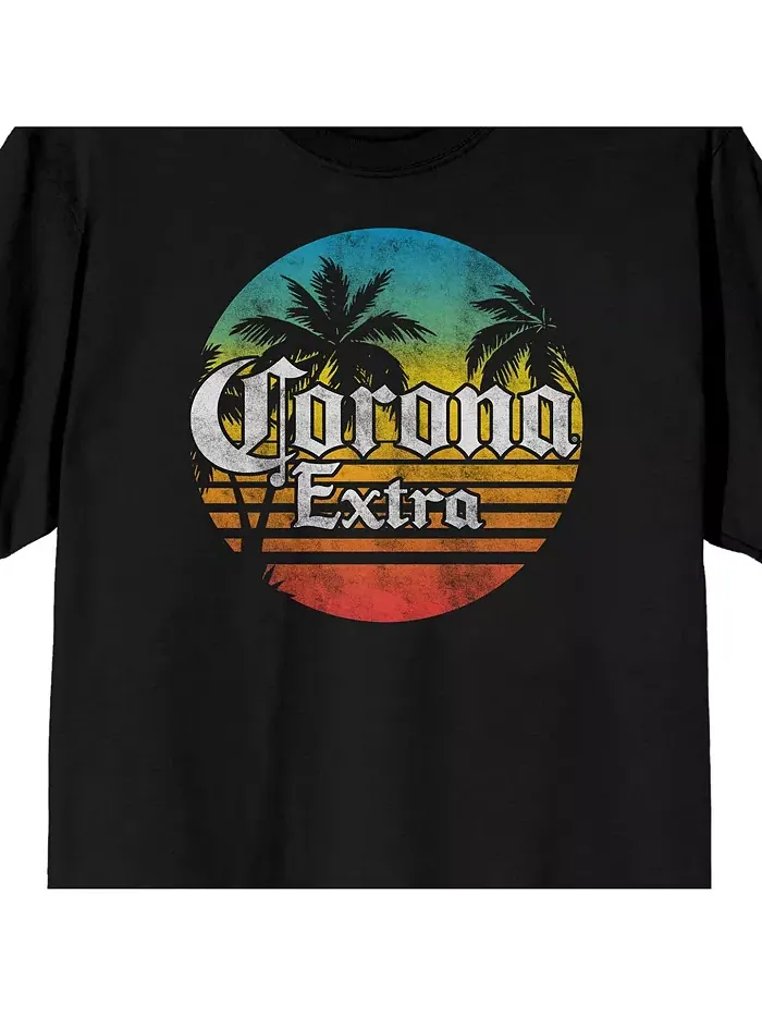Футболка с градиентным логотипом Big & Tall, черная - 4XL Corona — изображение 3 из 4, черный