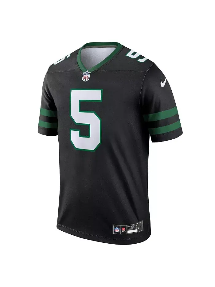 Мужская классическая альтернативная легендарная футболка Garrett Wilson New York Jets Nike — изображение 2 из 5, черный