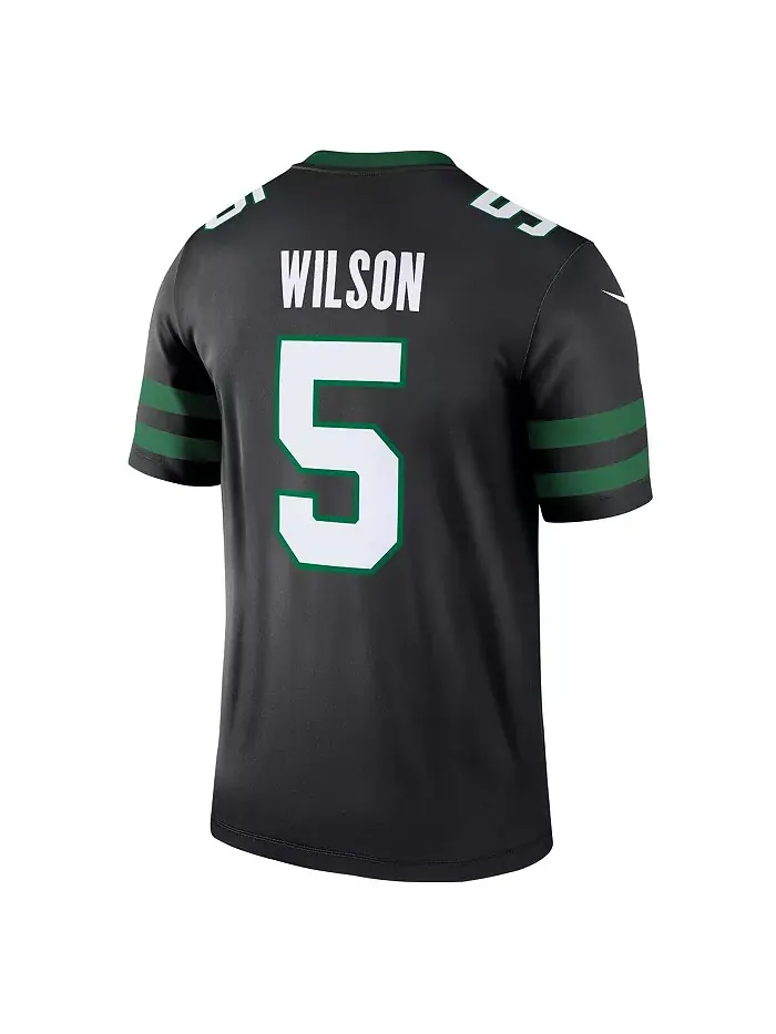 Мужская классическая альтернативная легендарная футболка Garrett Wilson New York Jets Nike — изображение 3 из 5, черный