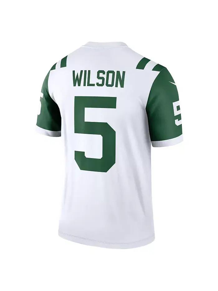 Мужская классическая альтернативная легендарная футболка Garrett Wilson New York Jets Nike — изображение 4 из 5, черный