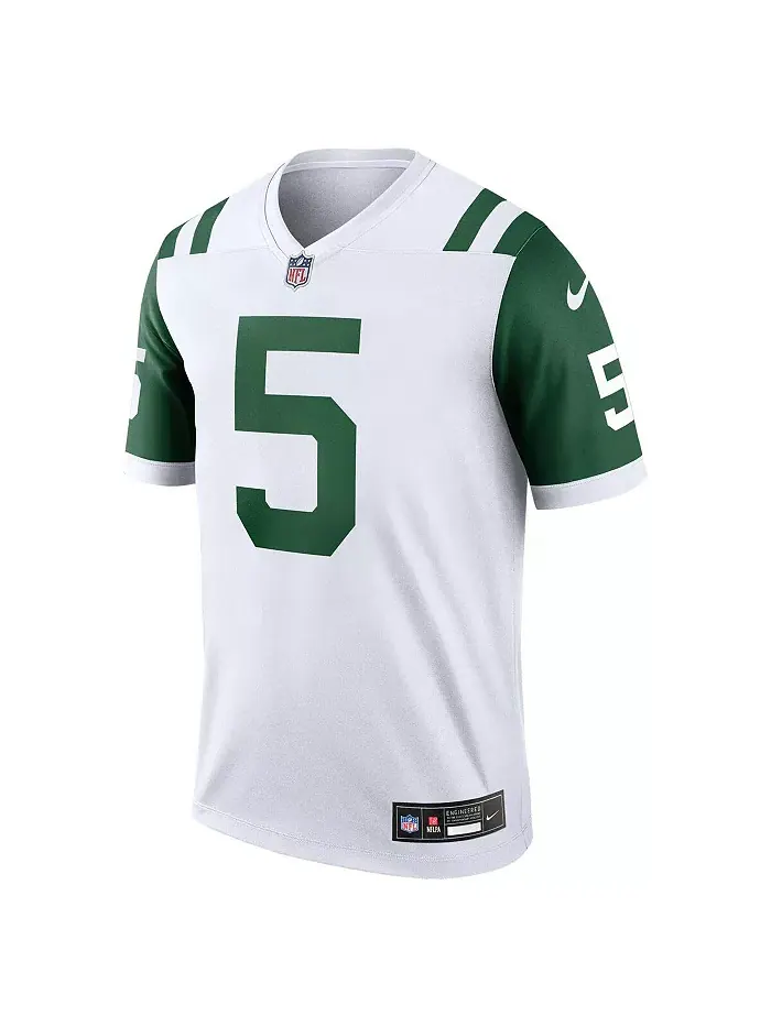 Мужская классическая альтернативная легендарная футболка Garrett Wilson New York Jets Nike — изображение 5 из 5, черный